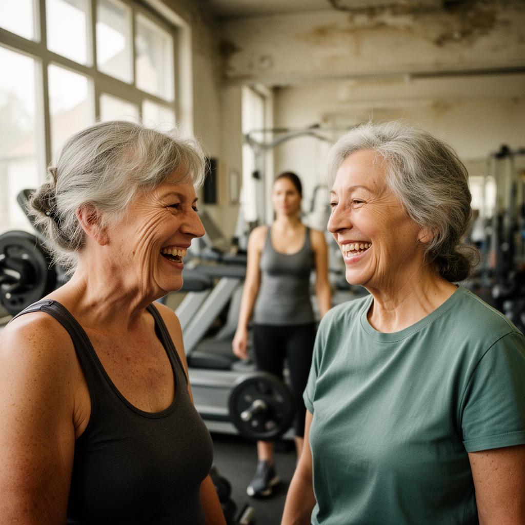 Trainerin im Gespräch mit Mitgliedern bei der individuellen Betreuung
